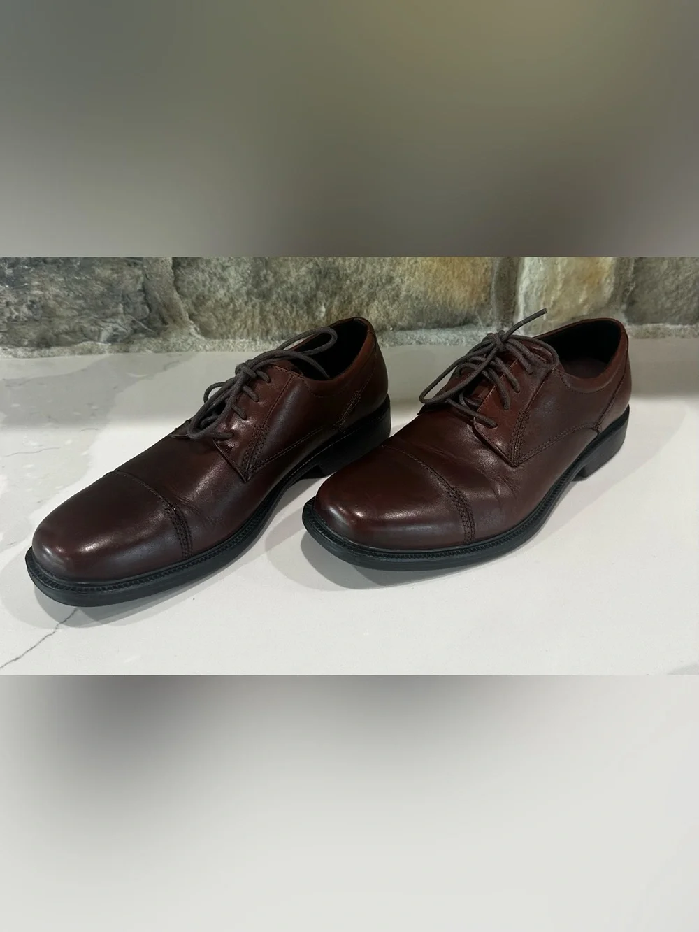 Bostonian Flexlite Brown Leather Cap Toe Oxfords Men's 8.5M